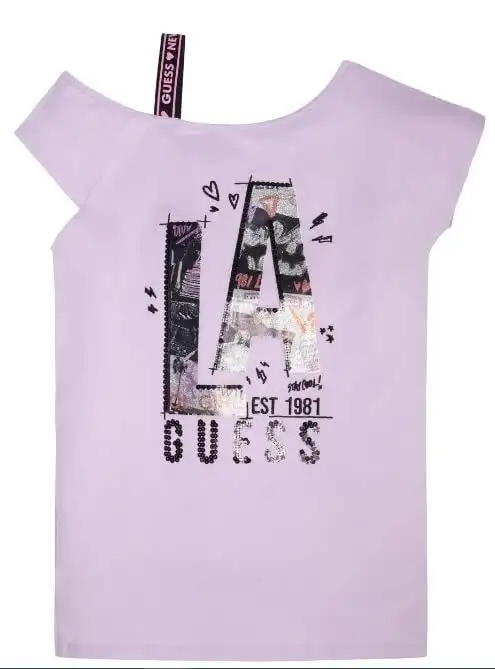 ONE SHOULDER SS T-SHIRT W/TAPE