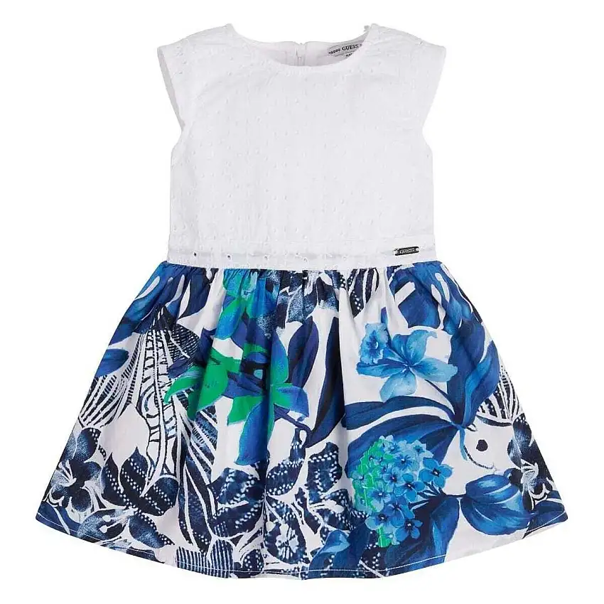 MIXED FABRIC SS DRESS