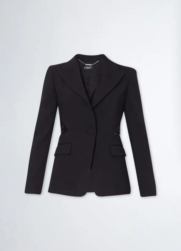 GIACCA CUT-OUT C/PIZZO