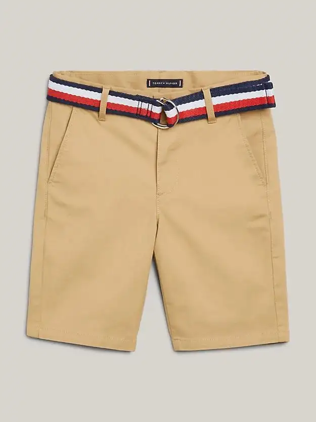 WOVEN BELTED SHORTS
