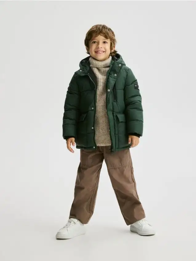 Giacca isolante trapuntata Colore verde polveroso