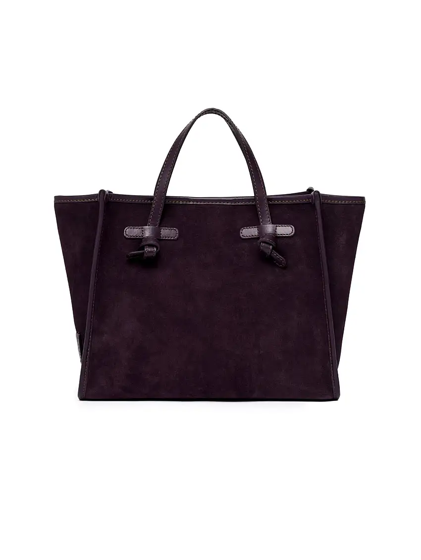 Borsa a Mano in Suede Miss Marcella 32 Prugna