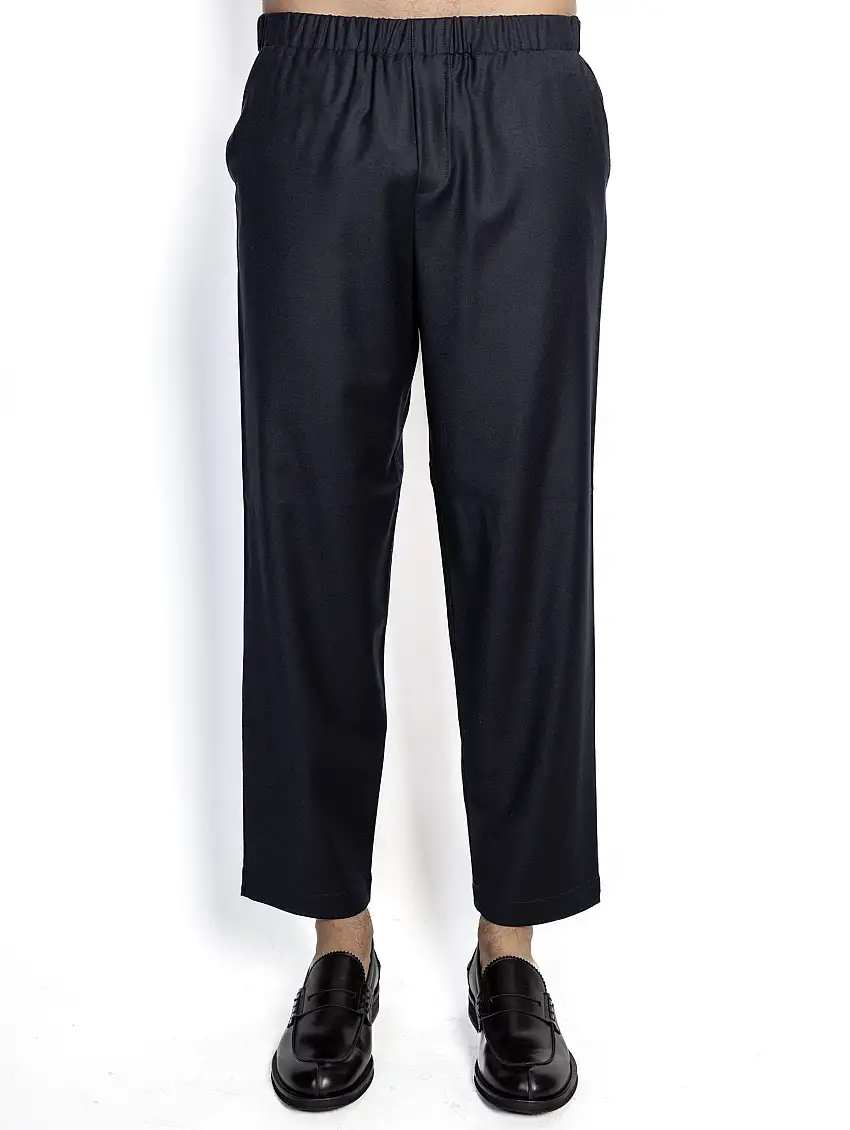 Pantaloni Jogger in Flanella Blu