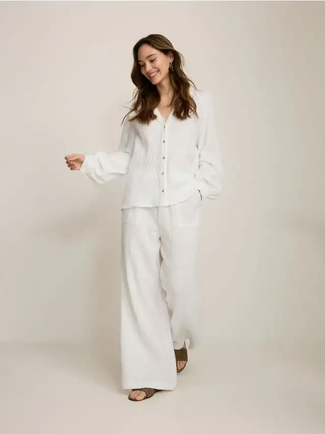 Blusa de musselina Colore bianco