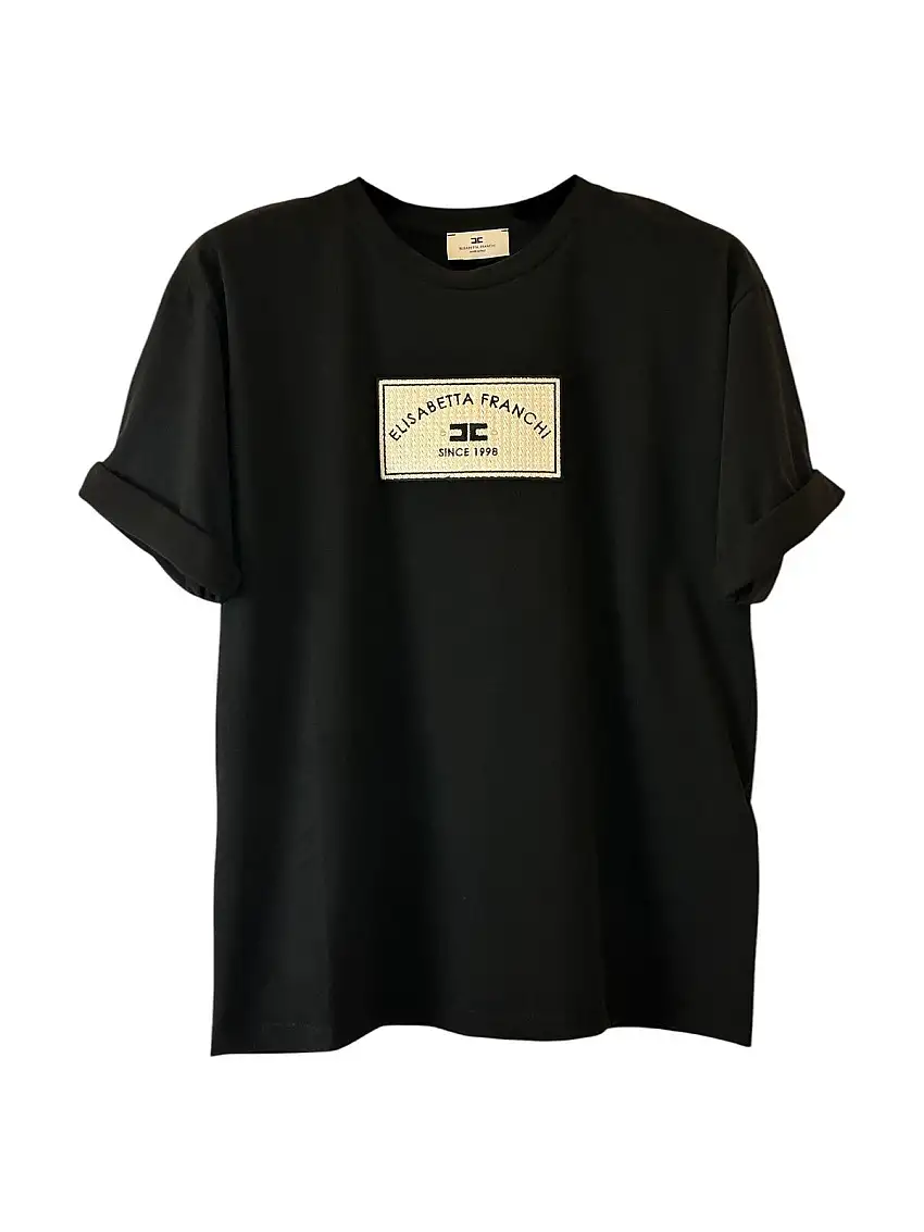 ELISABETTA FRANCHI Women's T-Shirt and Polo Shirt MA03551E2-110 Black