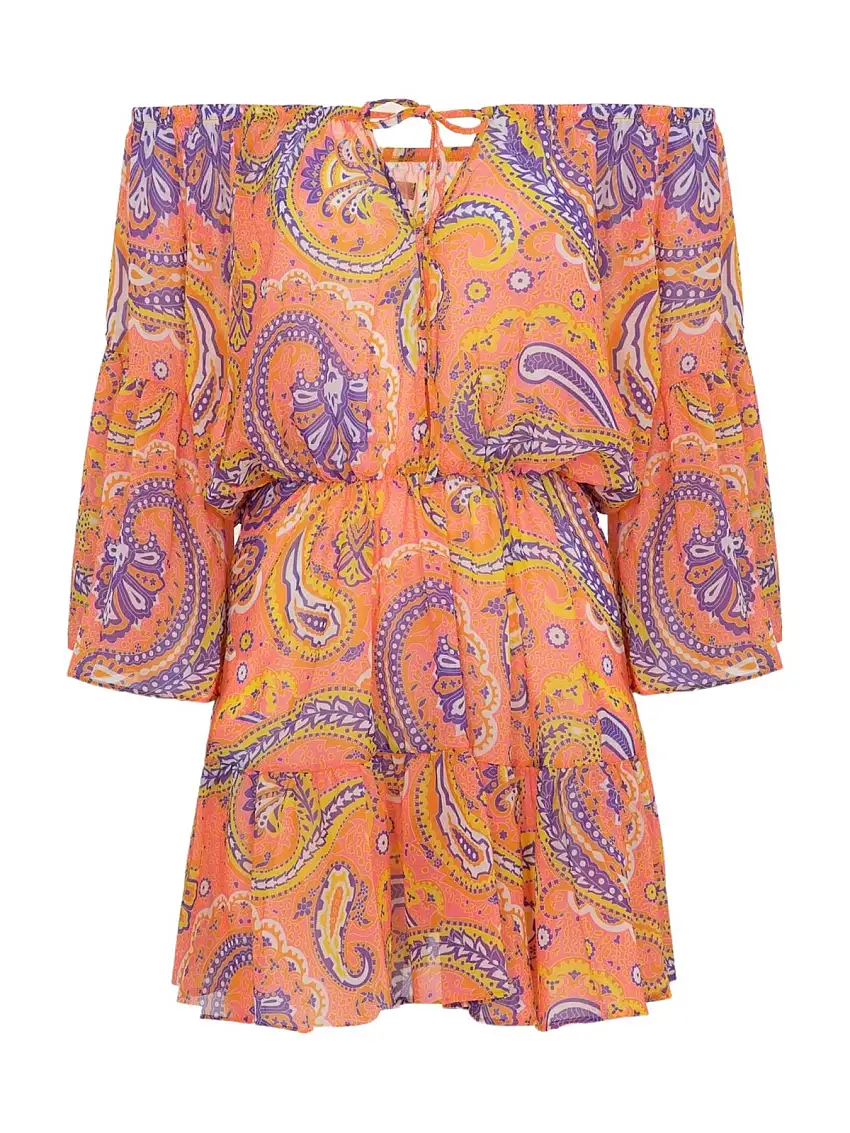 F**K Women's Casual Dresses - Sunrise Short Dress - Orange