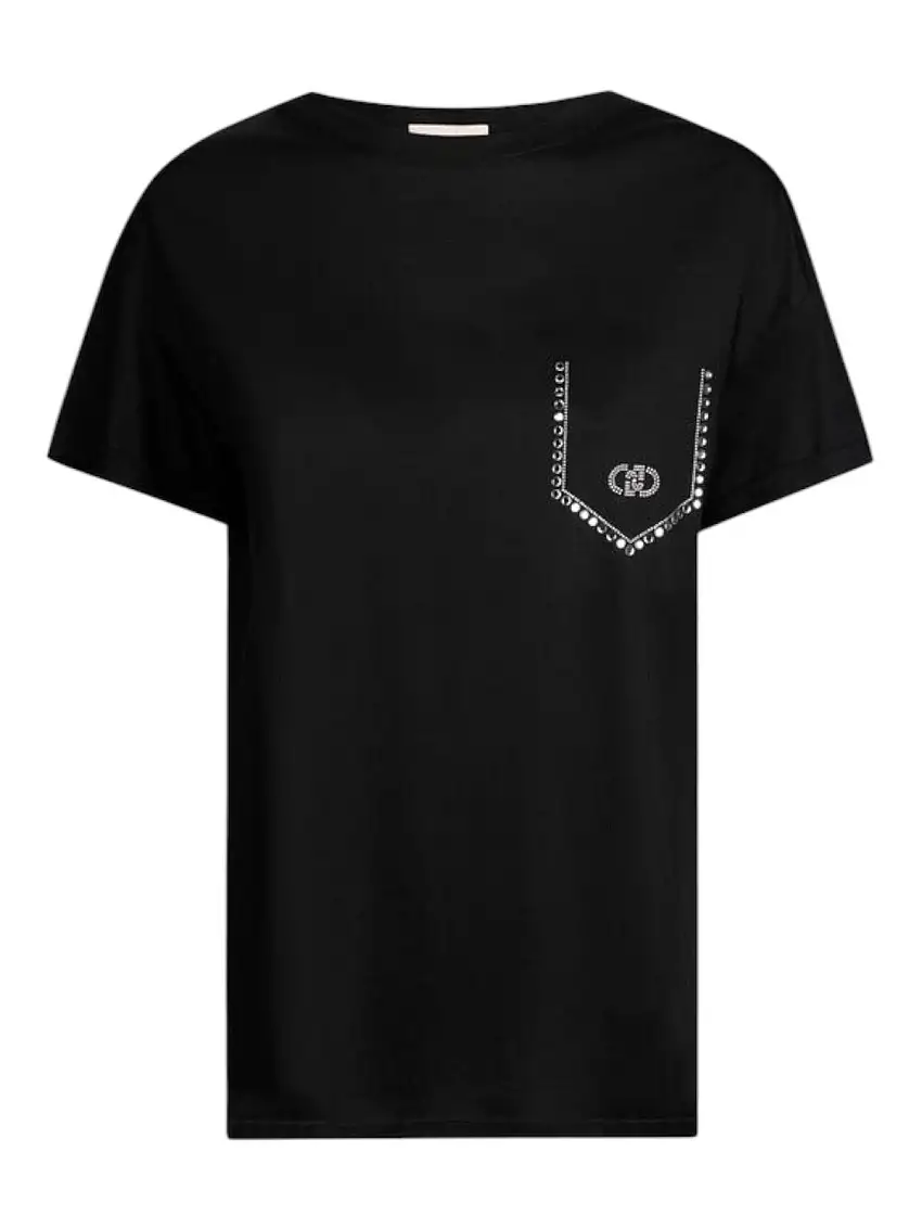 LIU JO WHITE Women's T-shirt WA5145J4893 M9447 Black