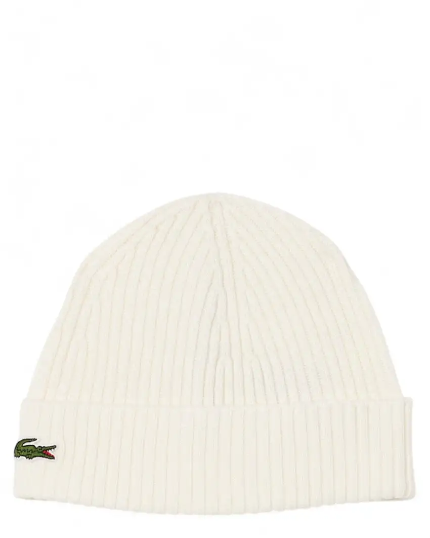 Berretto lana spazzolata Lacoste con logo ricamato