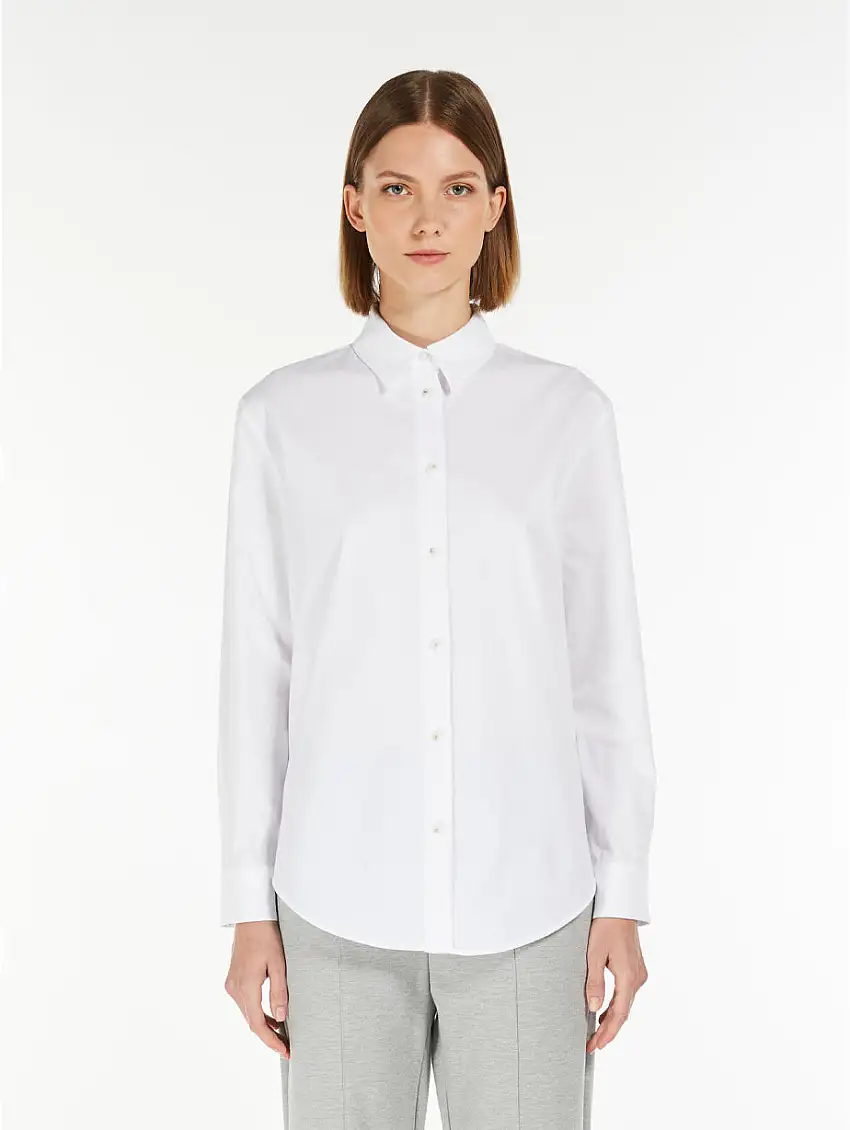 Camicia in Popeline Ricard Bianco Gesso