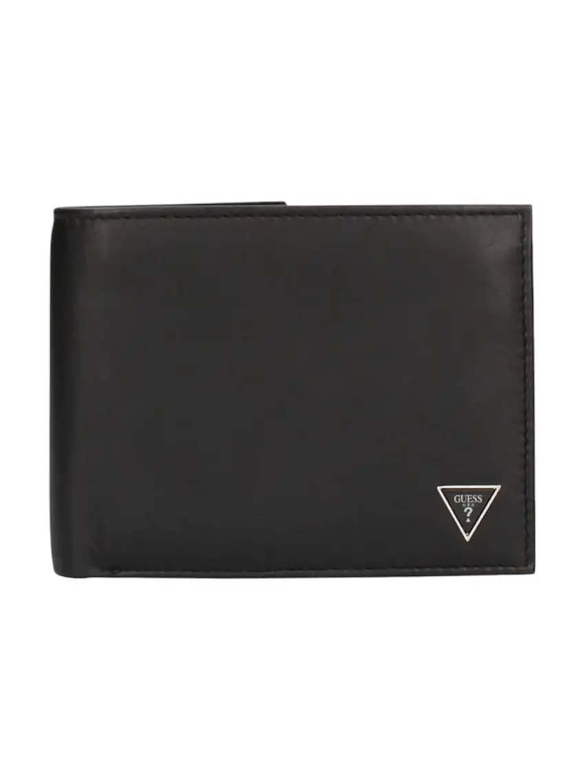 GUESS Men's Wallet FIRENZE BLFLD W COIN POCKET SMFISE LEA20 BLA Black
