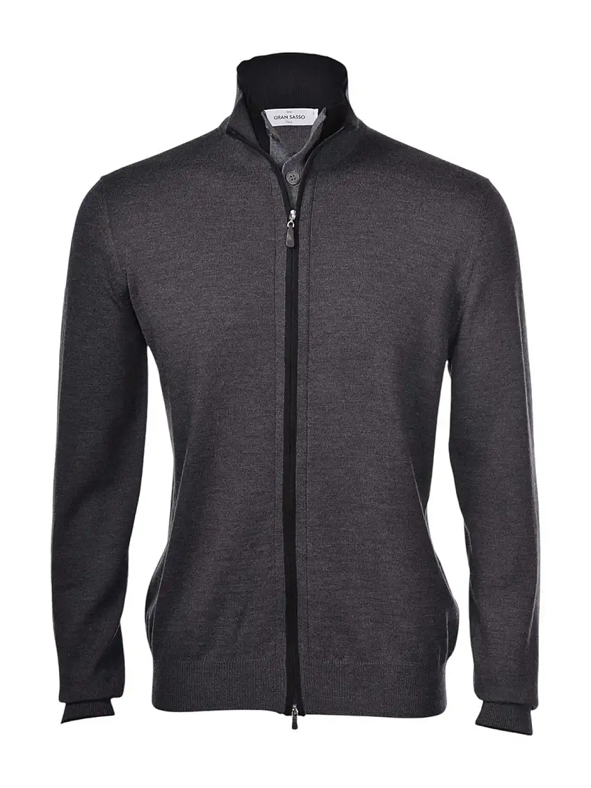 GRAN SASSO Men's Cardigan 57142/14223 098 Grey