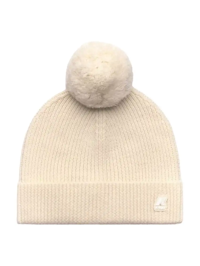 K-WAY Unisex adult hat Vincienne cardigan stitch wool K111FWW 361 Beige