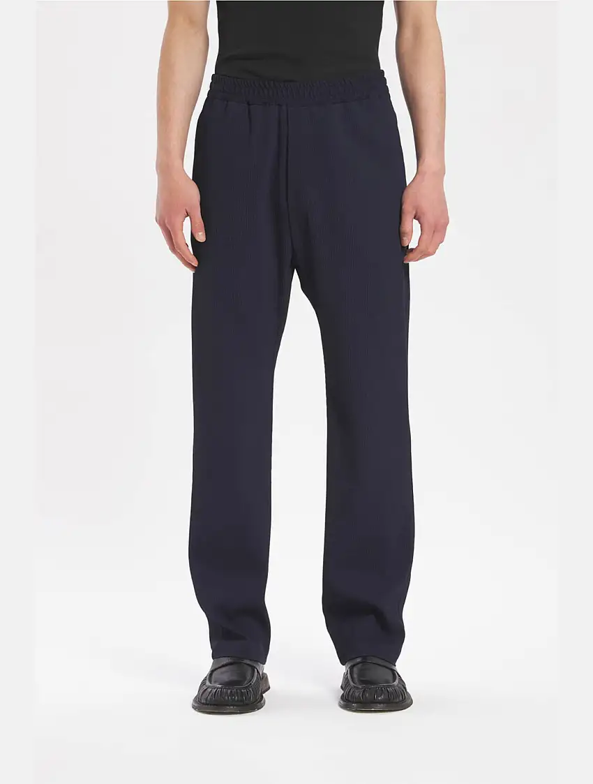 Pantaloni Joggers in Lana Techno Blu