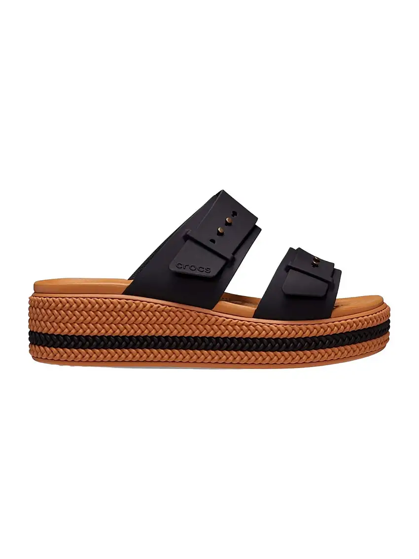 CROCS Women's Sandal Brooklyn Woven Buckle W 209978 001 Black
