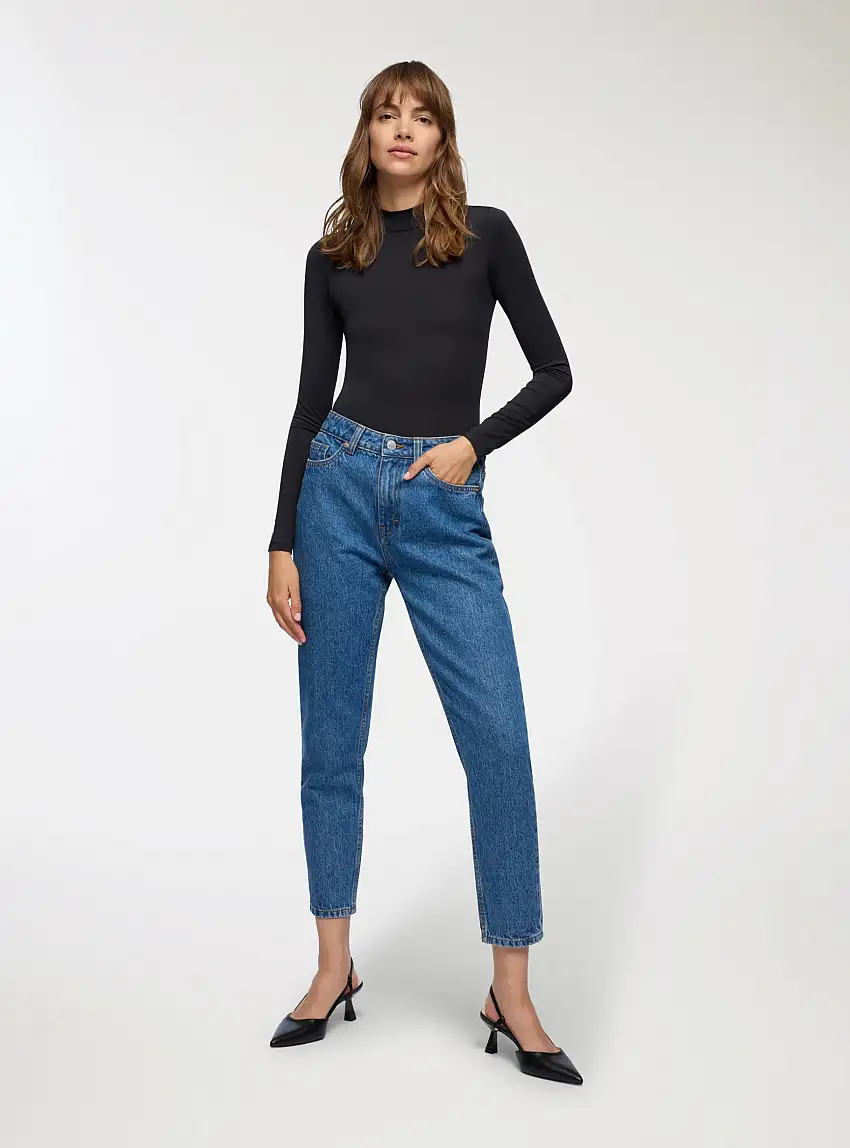 Body lupetto a maniche lunghe Nero