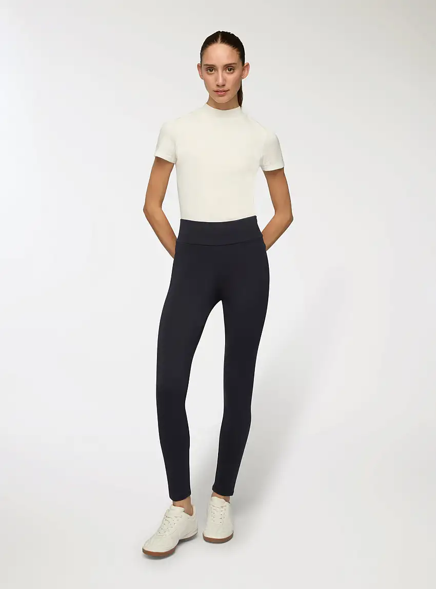 Leggings lunghi vita alta Blu scuro