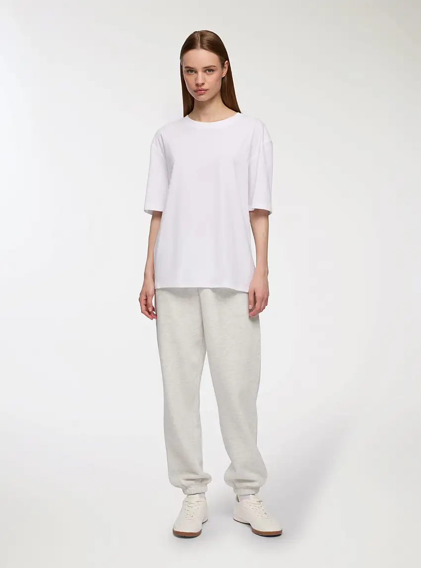 T-shirt oversize tinta unita Bianco ottico