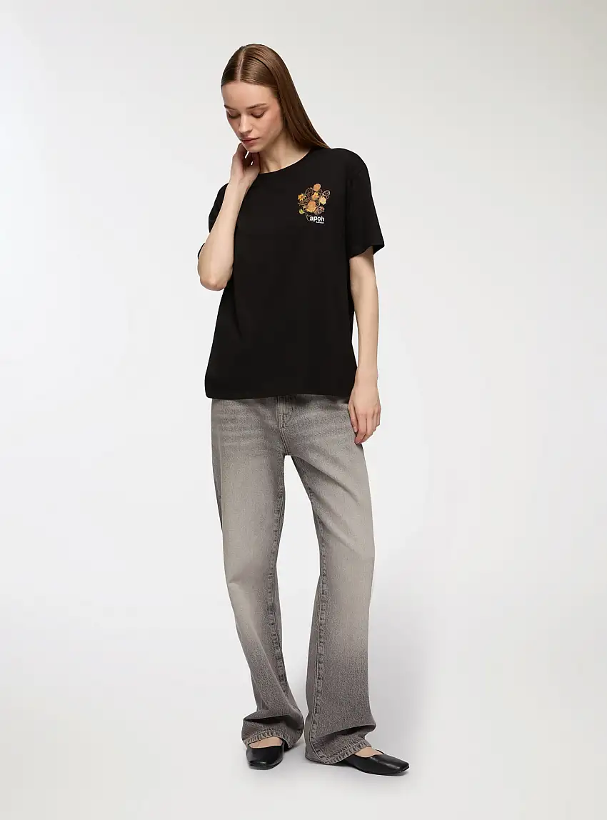 T-shirt ampia con stampa Van Gogh apoh Nero