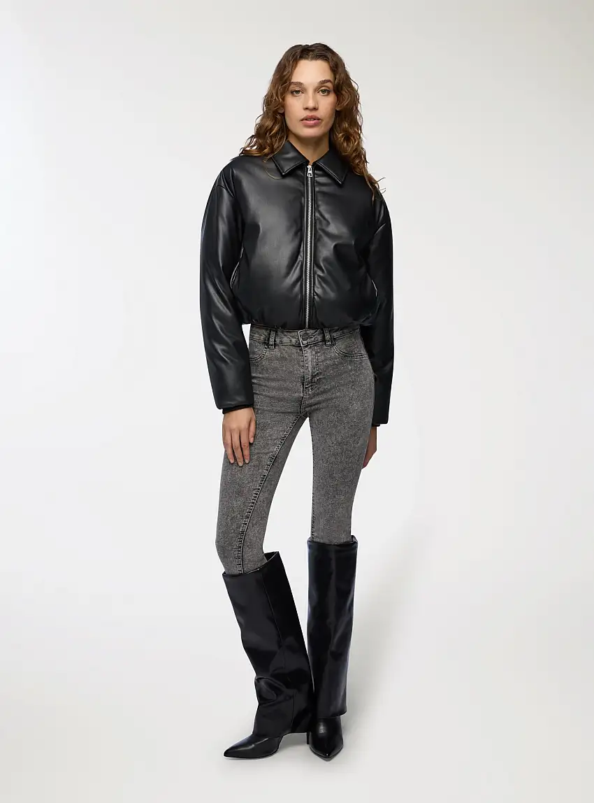 Jeggings tinta unita Grigio denim