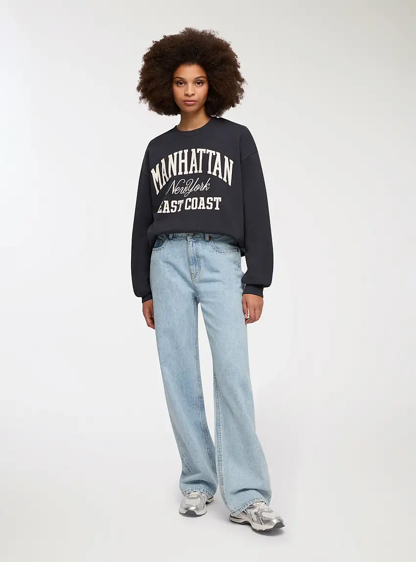 Jeans chiari wide leg Blu denim chiaro