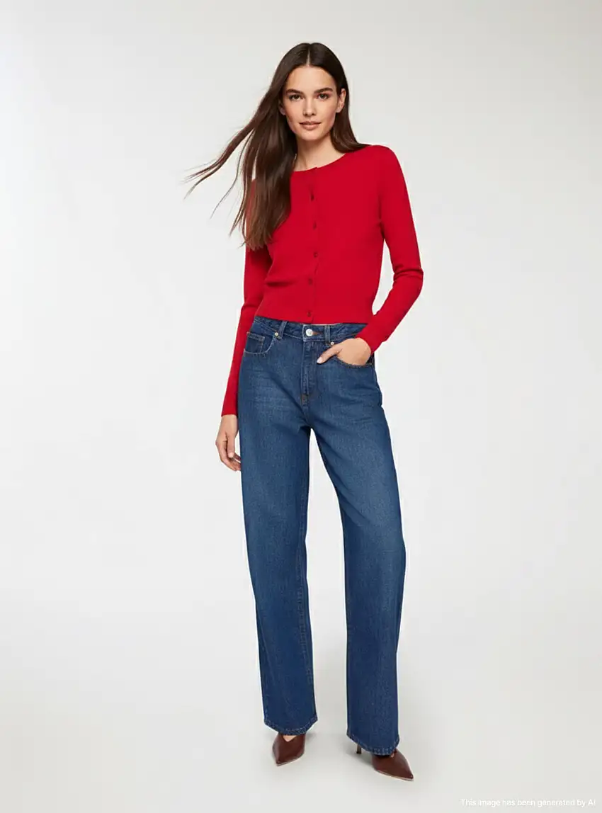 Jeans scuri wide leg Blu denim scuro