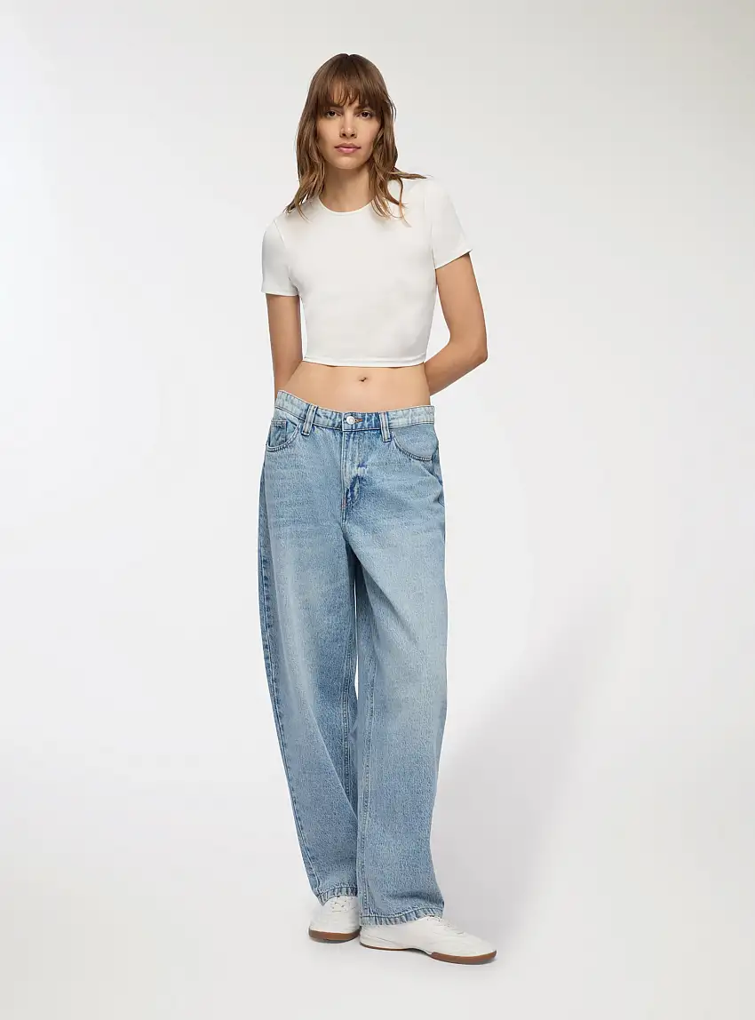 Jeans chiari balloon fit Blu denim chiaro