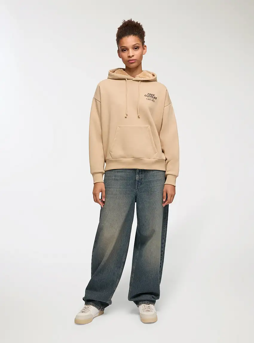 Jeans balloon sovratinto Blu denim medio