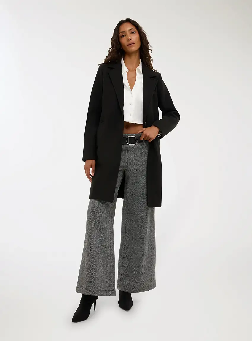 Cappotto slim monopetto Nero