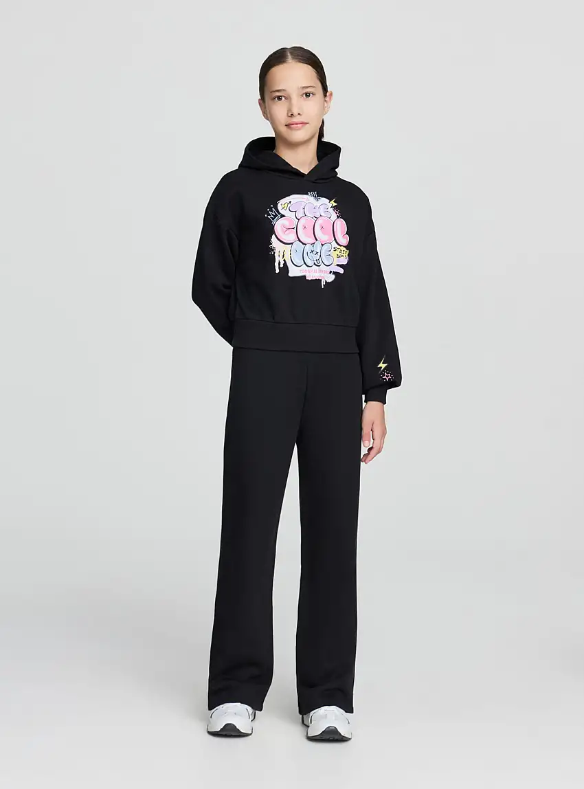 Pantaloni tuta wide leg Nero