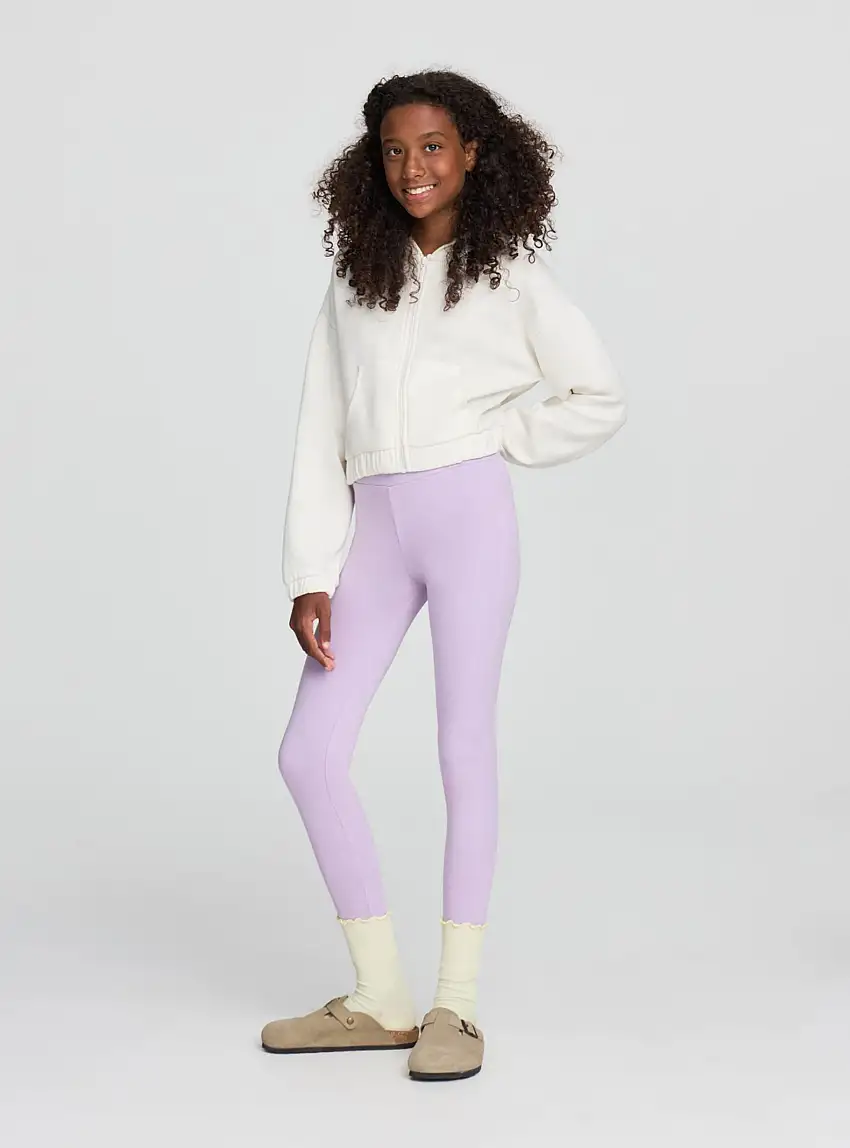 Leggings lunghi vita alta Lilla scuro