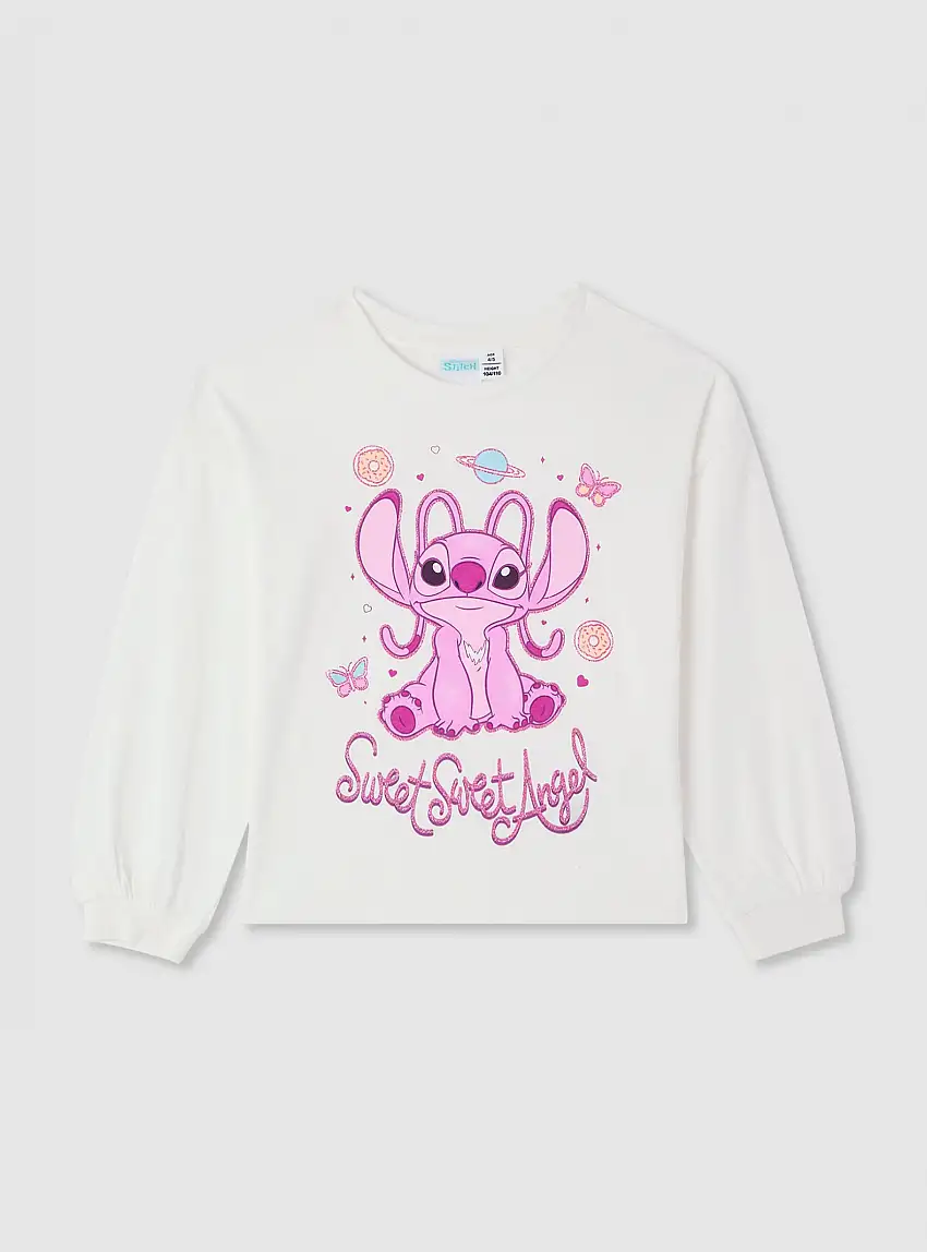 T-shirt con stampa Stitch® Bianco lana