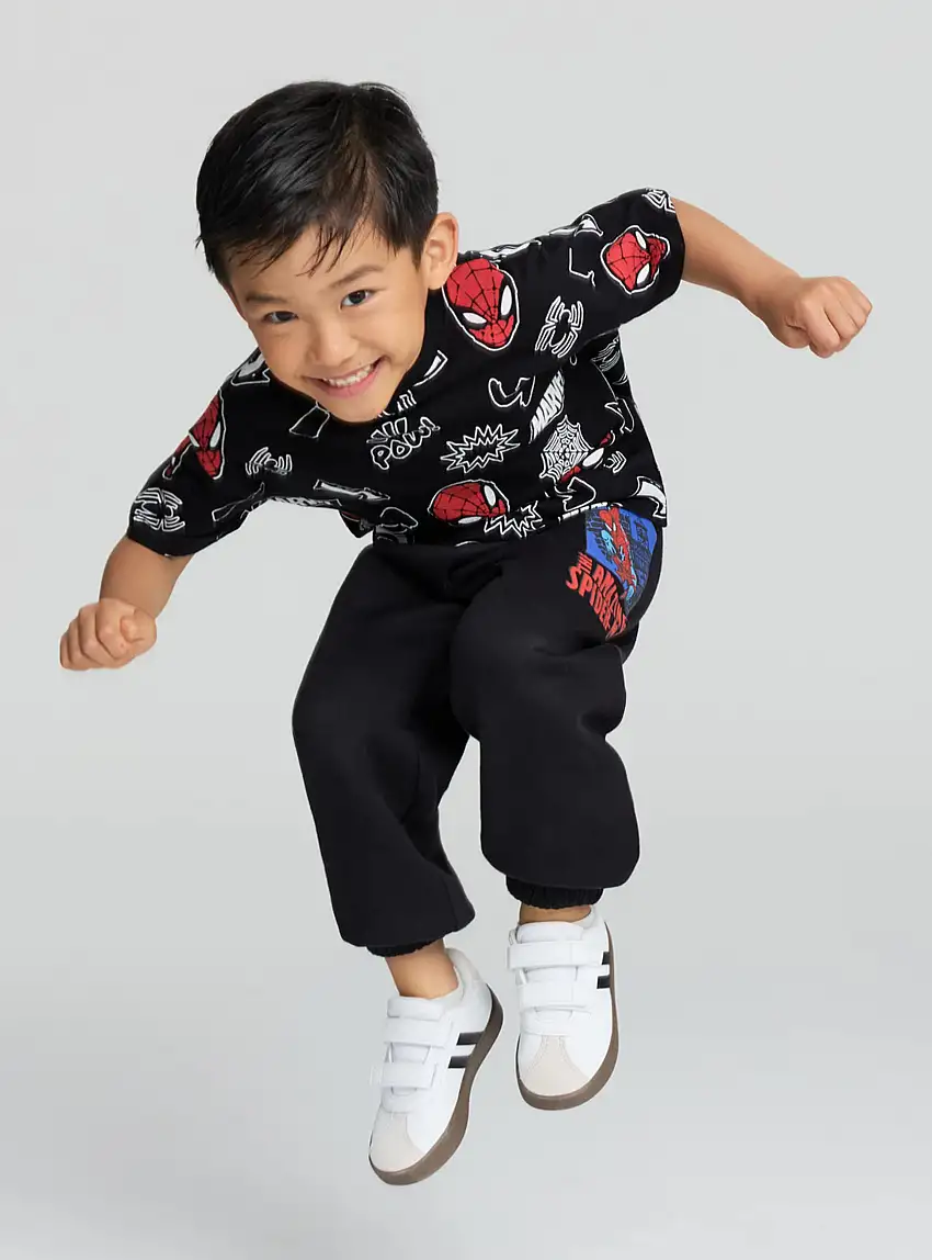 T-shirt con stampa Spiderman® allover Nero