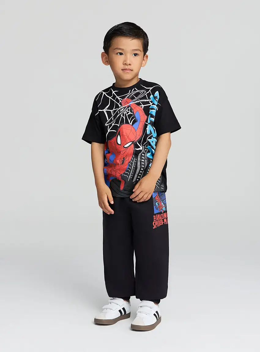 Pantaloni tuta stampa Spiderman® Nero