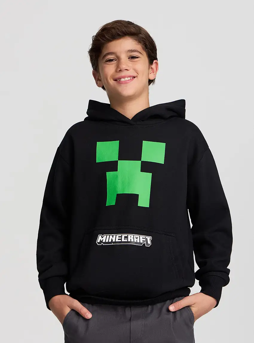 Felpa con cappuccio Minecraft® Nero