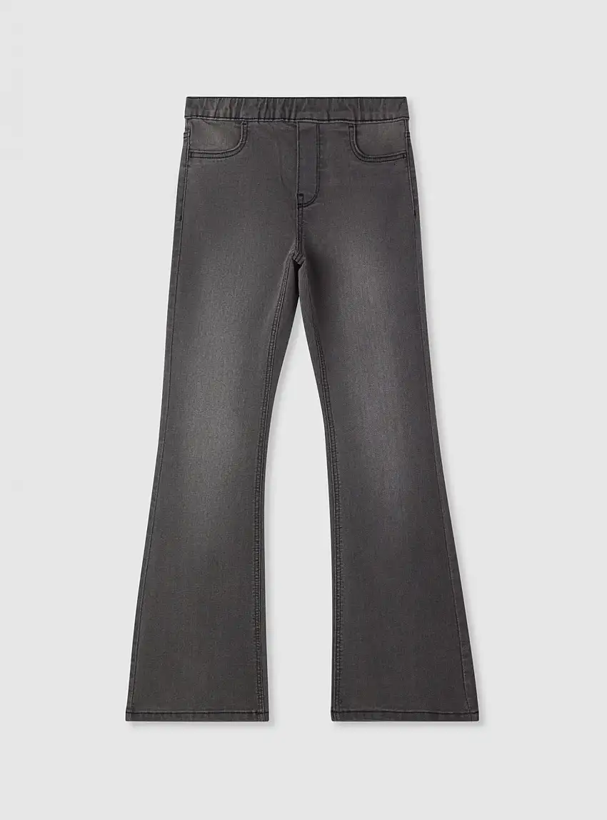 Jeggings a zampa Var grigio denim
