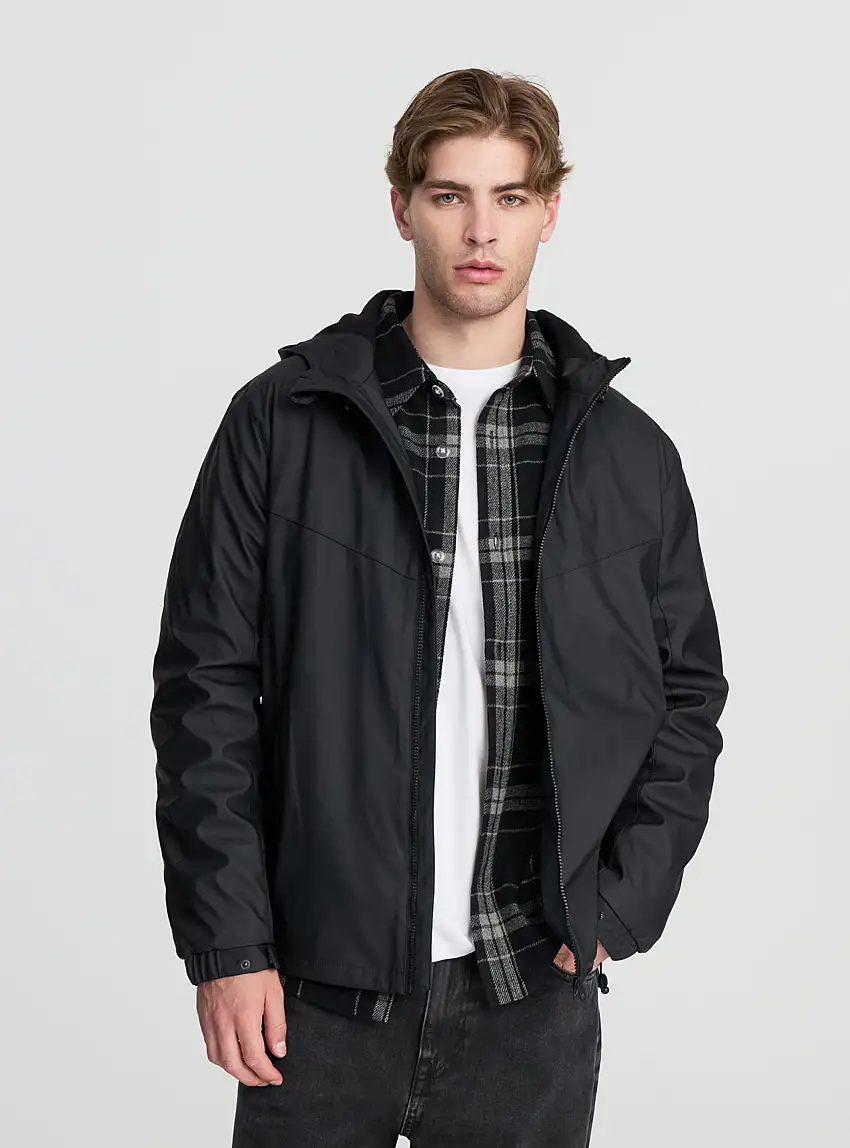 Giacca tecnica leggera resistente all'acqua Nero