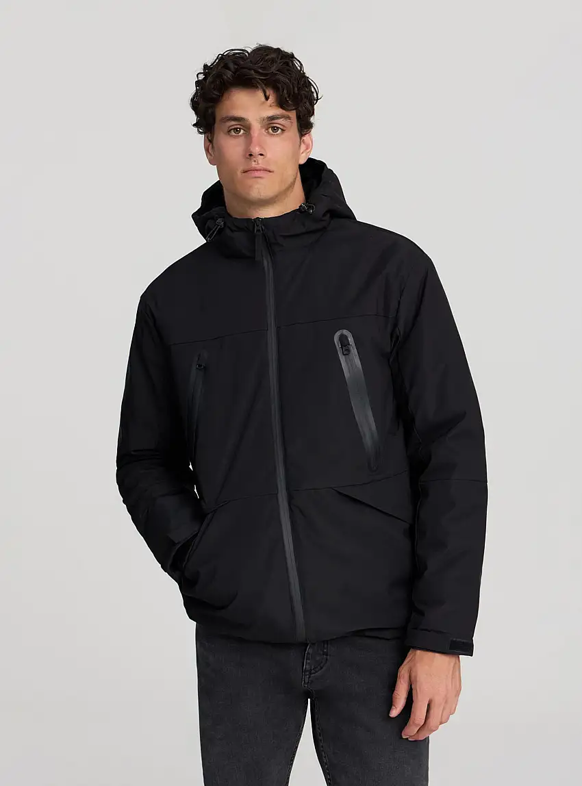 Giubbotto tecnico resistente all'acqua Nero