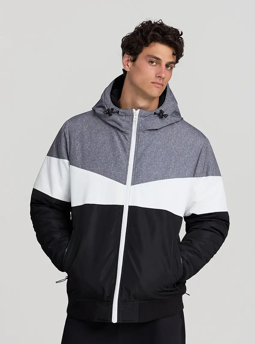 Giubbino imbottito block color Grigio chiaro vanise