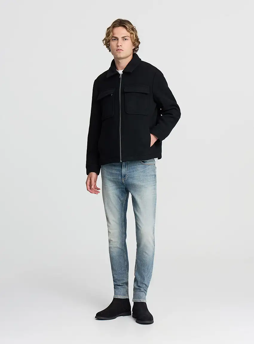 Jeans skinny chiari cinque tasche Blu denim scuro