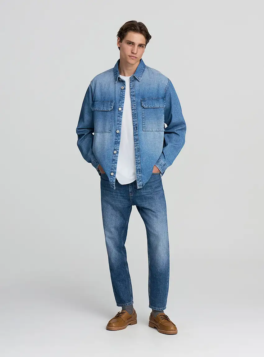Jeans scuri relaxed fit Blu denim scuro