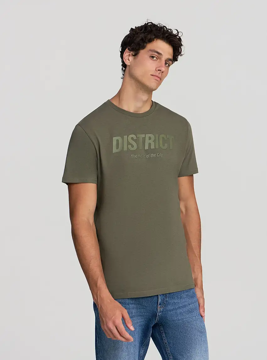 T-shirt con stampa scritta Salvia