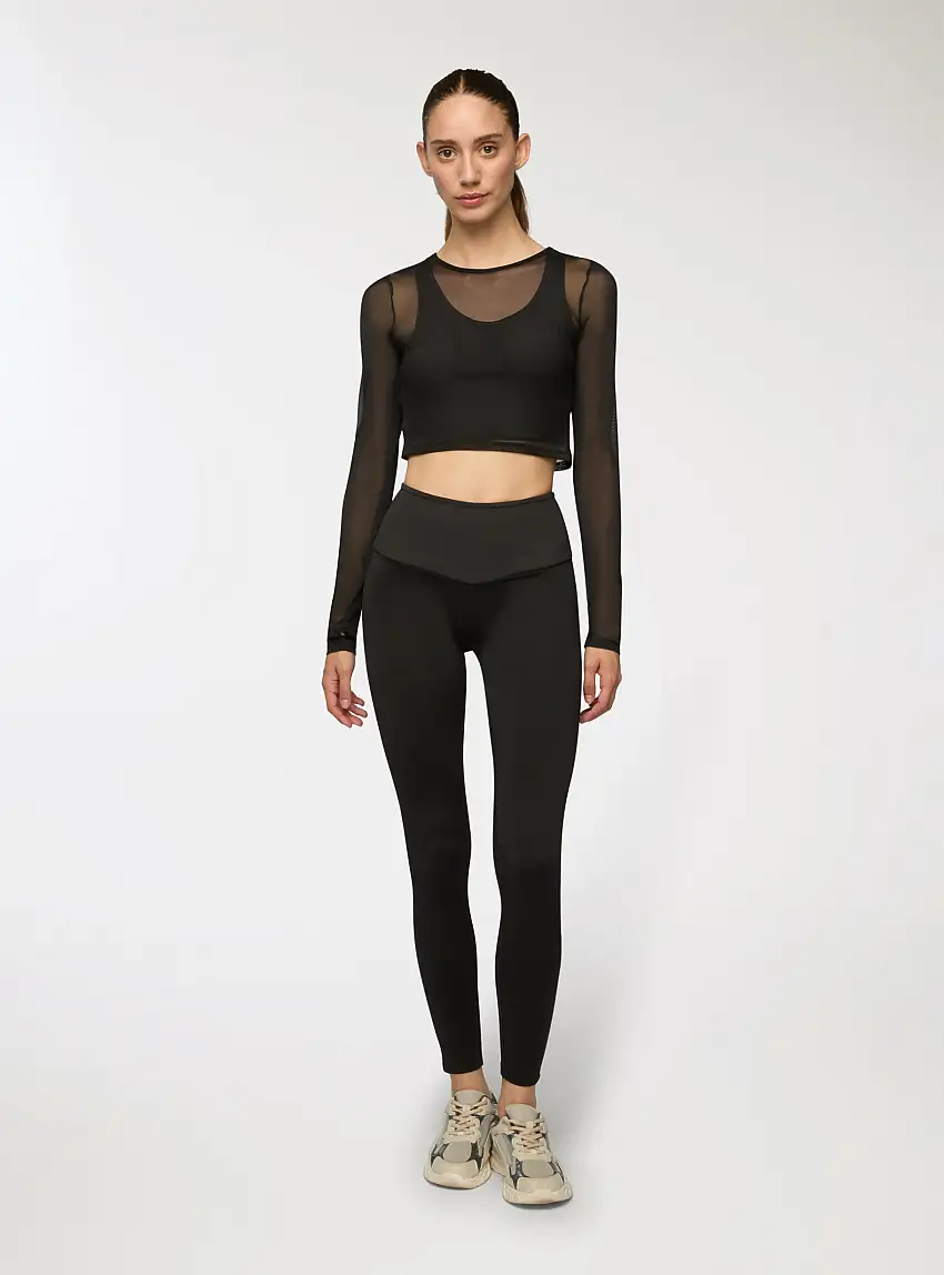 Leggings sportivi shaping a vita alta Nero