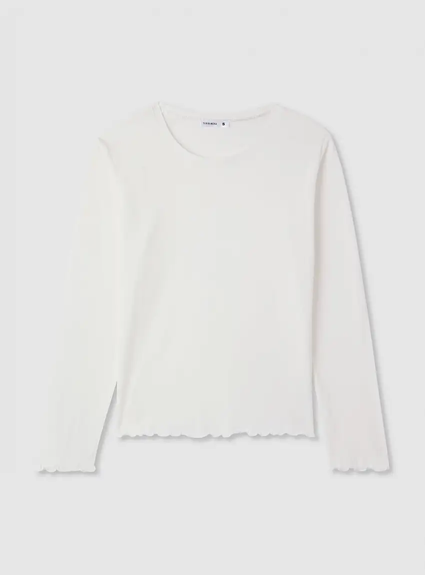 T-shirt tinta unita Bianco lana