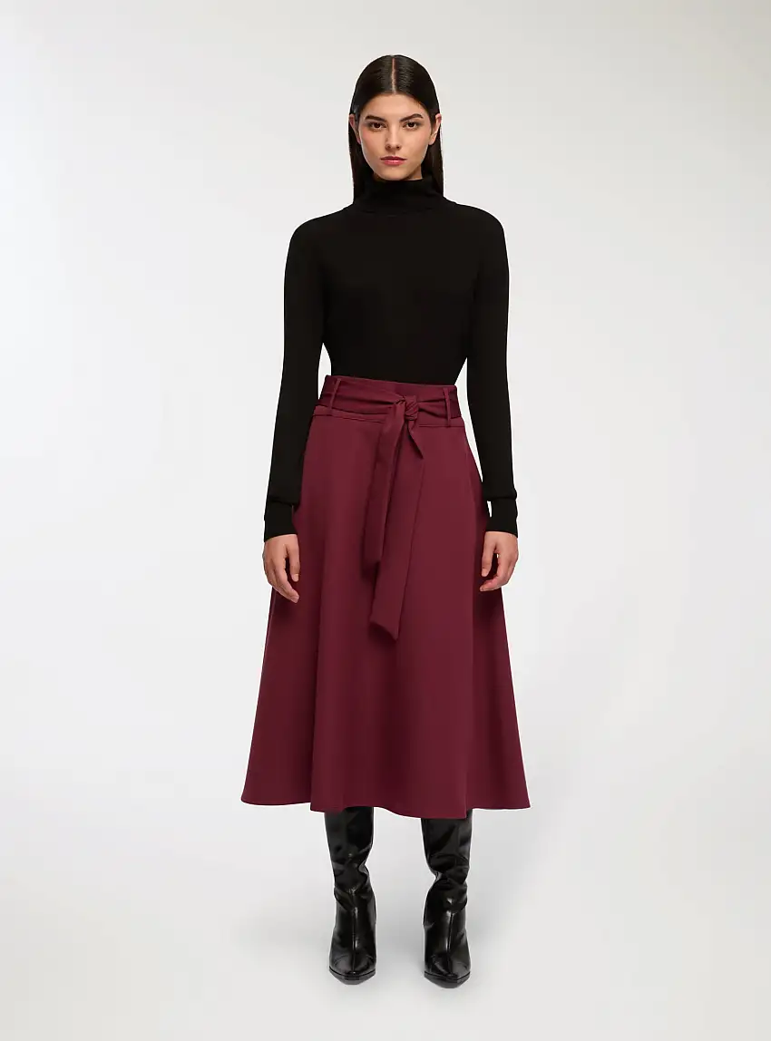 Gonna lunga con fusciacca Bordeaux