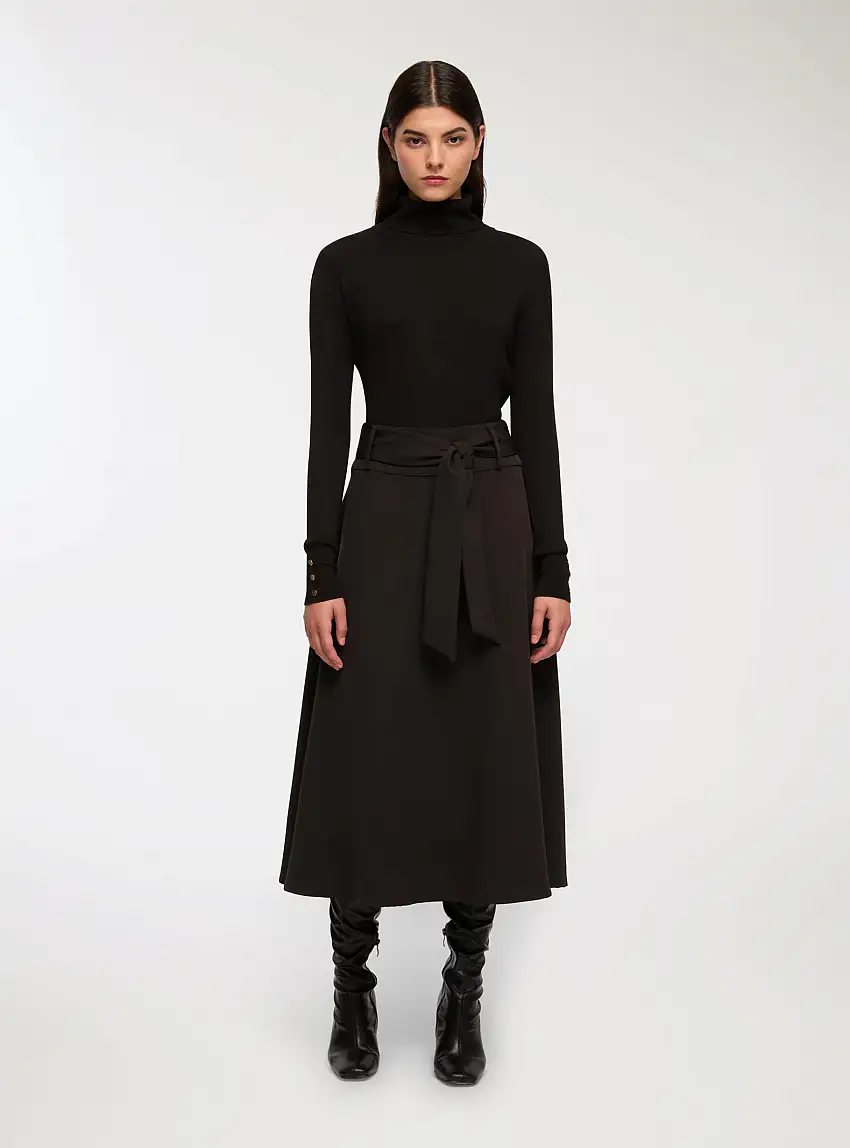 Gonna lunga con fusciacca Nero
