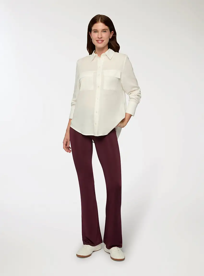 Camicia con tasche frontali Bianco lana