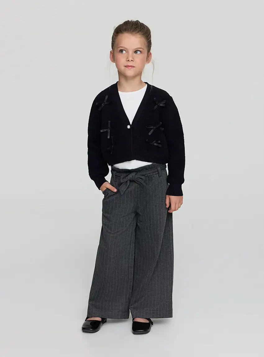 Cardigan con fiocchi Nero