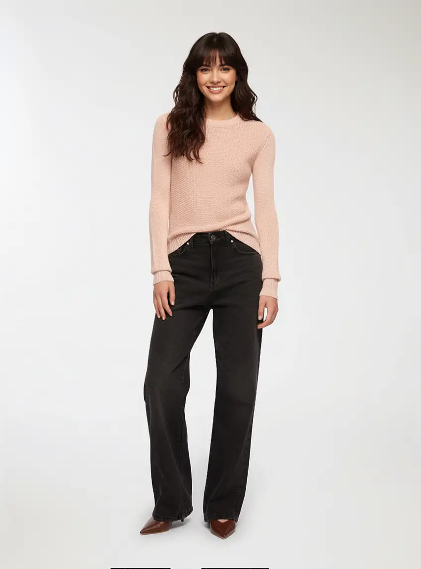 Maglia con effetto luccicante Rosa chiaro