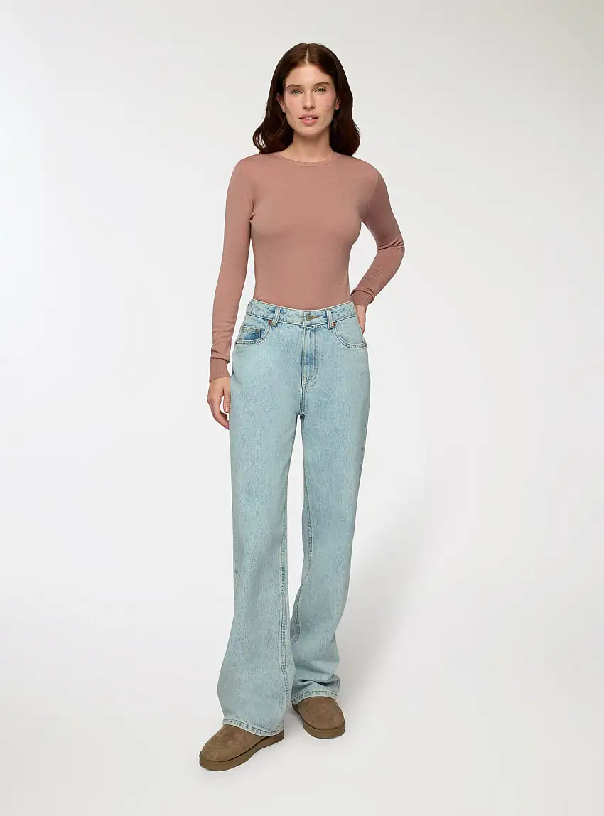 Maglia basic tinta unita Rosa