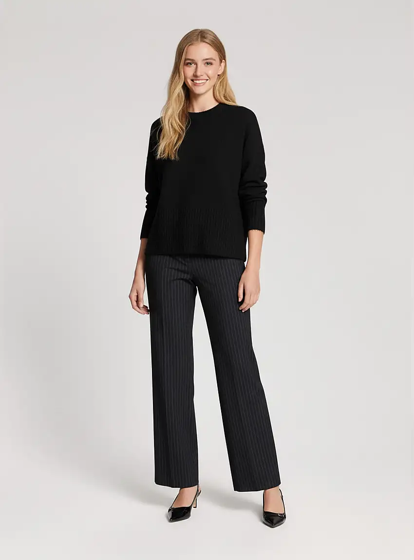 Maglia tinta unita Nero